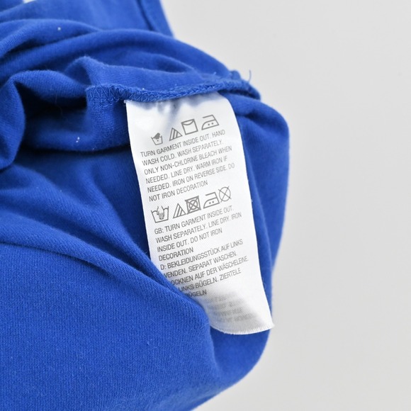 Quacker Factory Womens Lace Sleeve Knit Royal Blue Top Size 3X Faux Pearl Detail - Picture 7 of 11